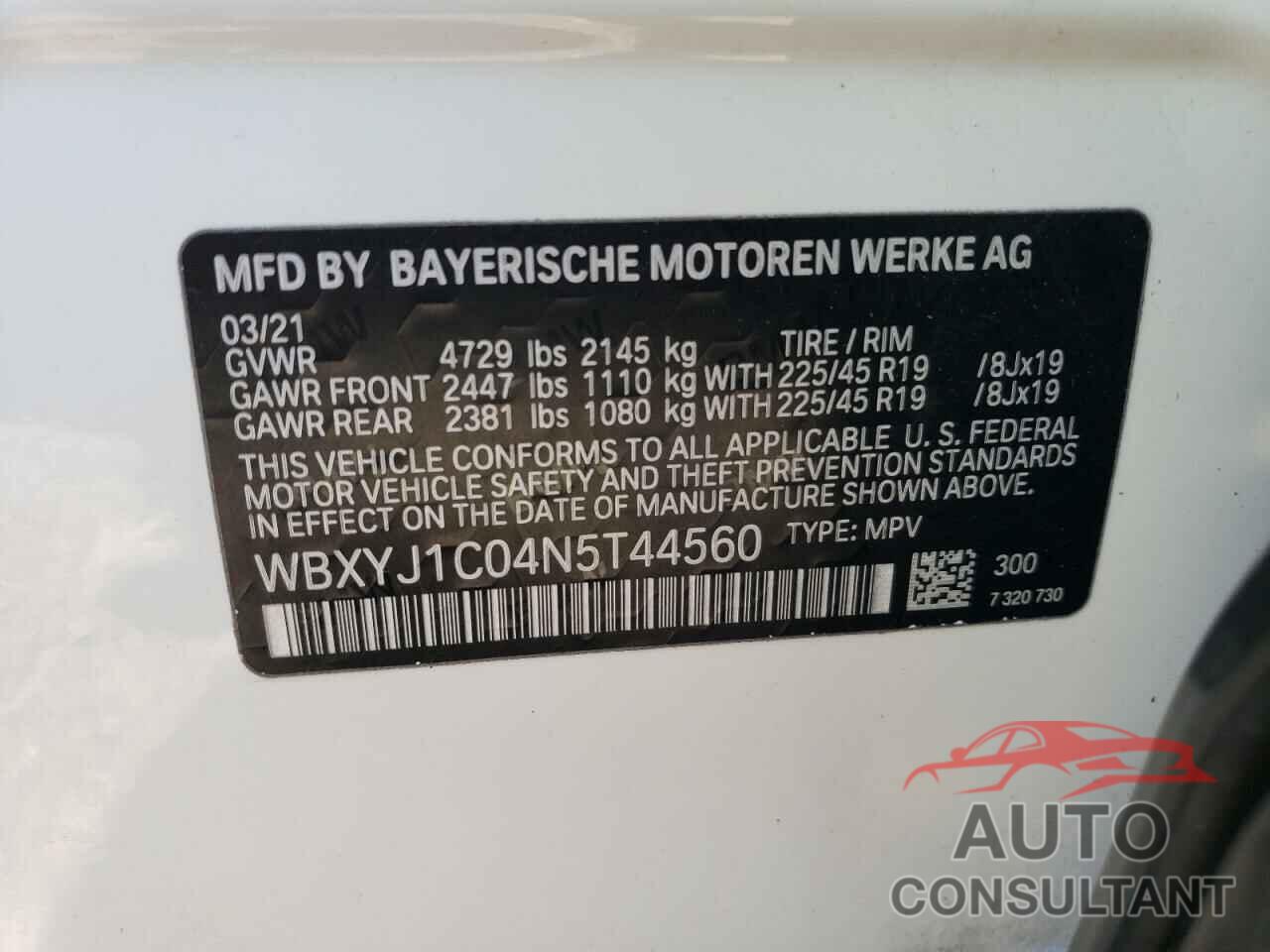 BMW X2 2022 - WBXYJ1C04N5T44560
