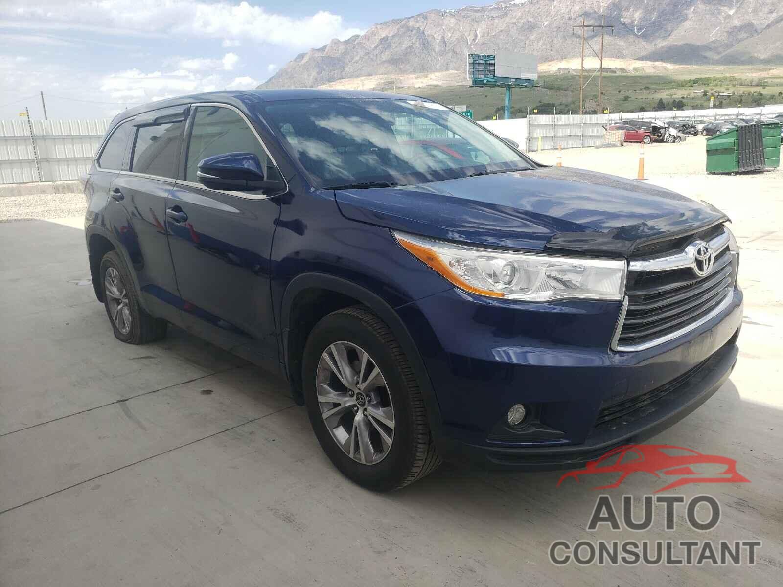 TOYOTA HIGHLANDER 2016 - 5TDZKRFH7GS173590