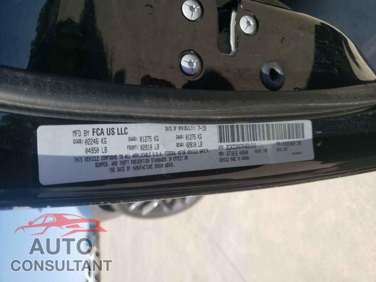 DODGE CHALLENGER 2019 - 2C3CDZAG7KH691516
