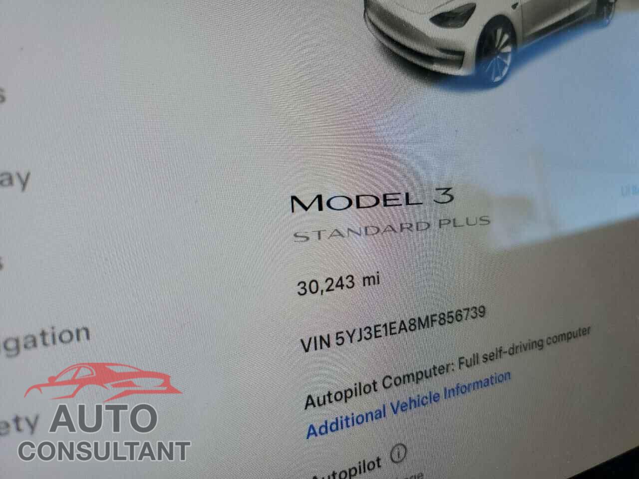 TESLA MODEL 3 2021 - 5YJ3E1EA8MF856739