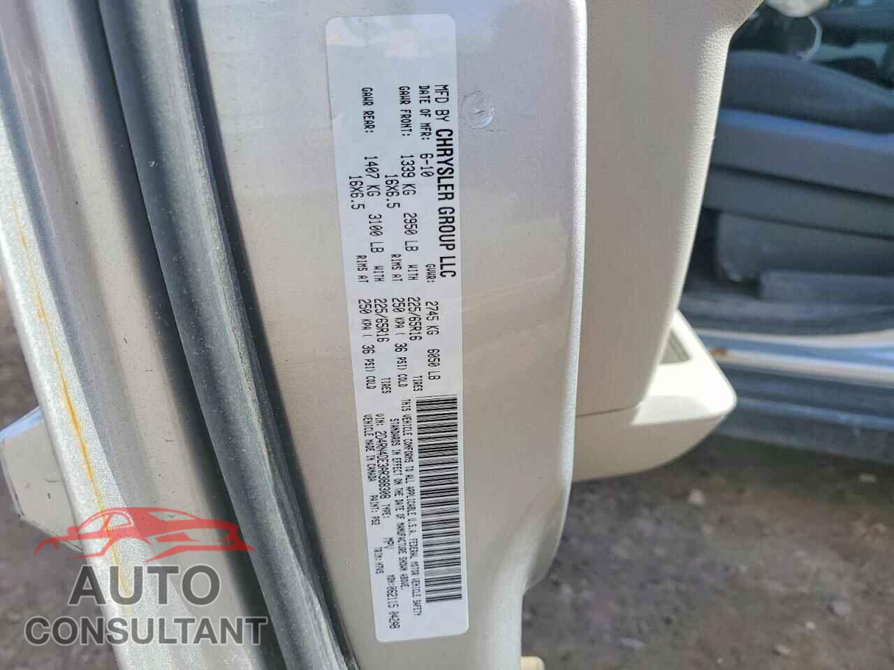 DODGE CARAVAN 2010 - 2D4RN4DE3AR388308