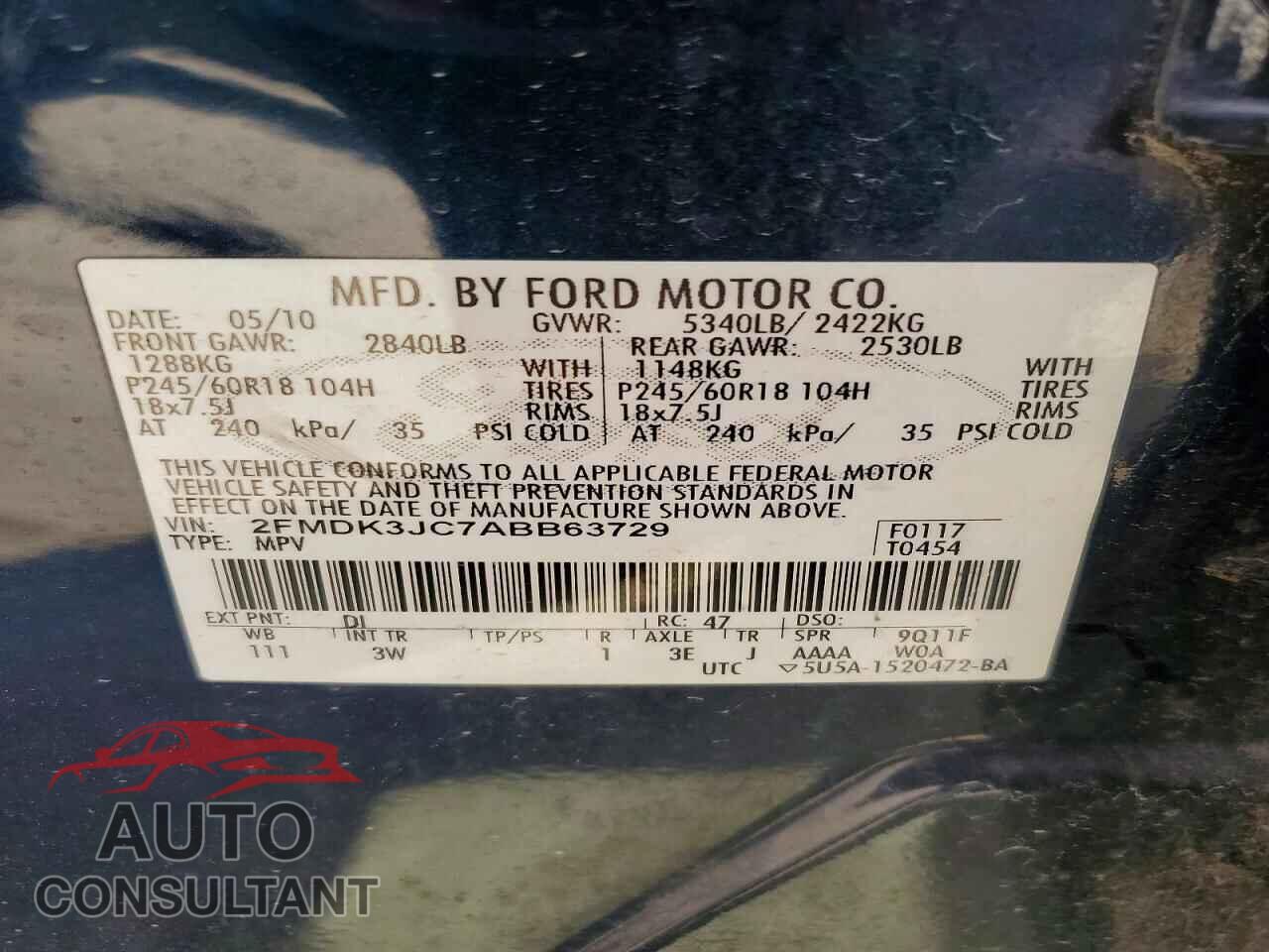 FORD EDGE 2010 - 2FMDK3JC7ABB63729
