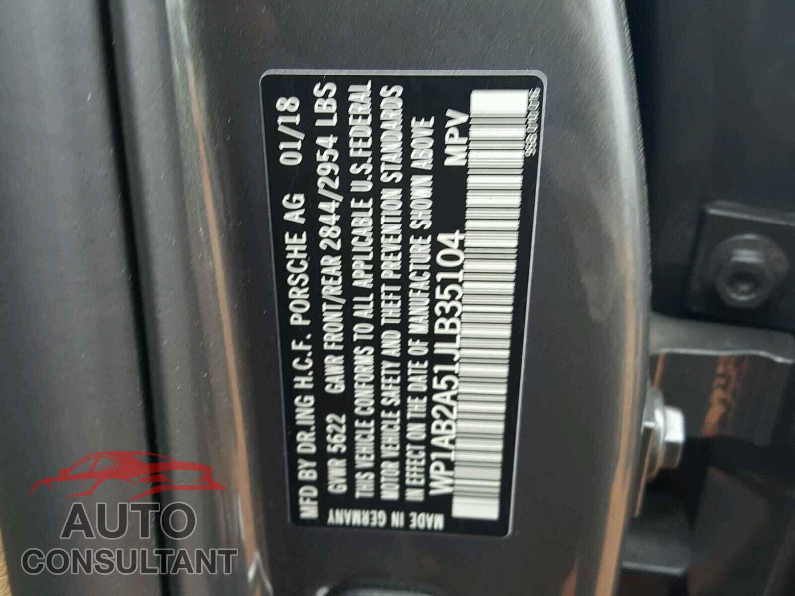 PORSCHE MACAN S 2018 - WP1AB2A51JLB35104