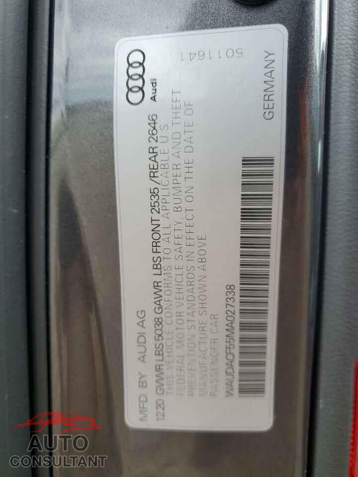AUDI A5 2021 - WAUDACF55MA027338
