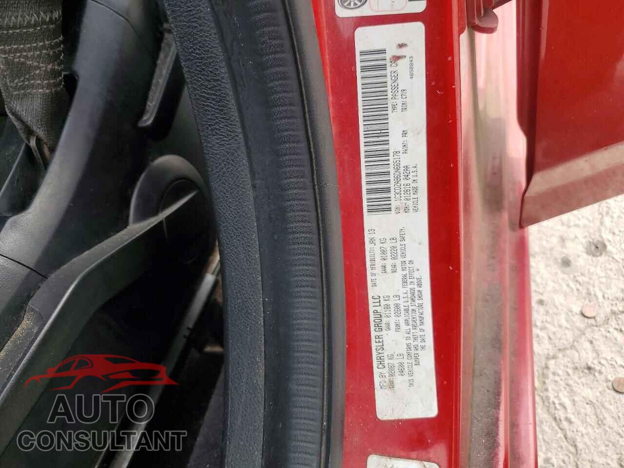 DODGE AVENGER 2013 - 1C3CDZAB6DN665178