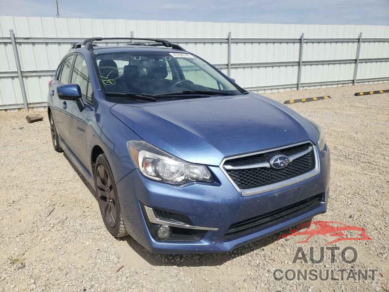 SUBARU IMPREZA 2016 - JF1GPAY67G8322077