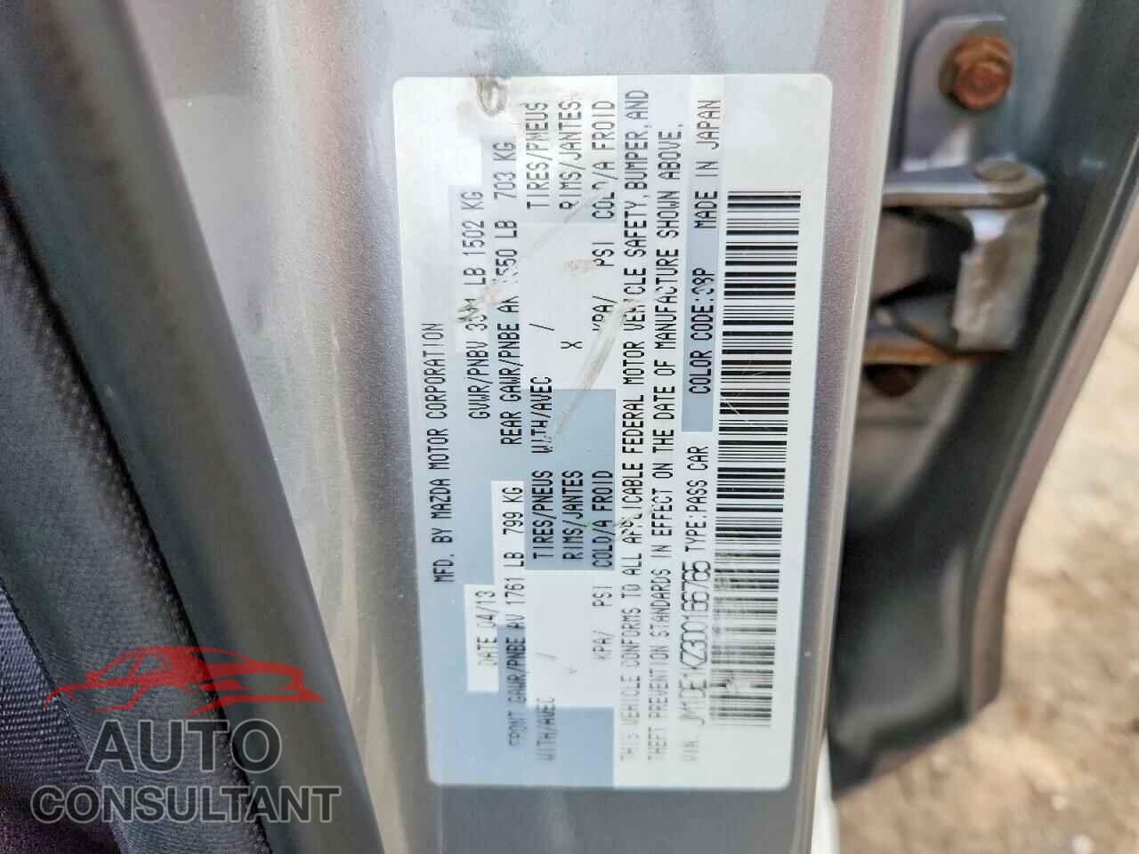 MAZDA 2 2013 - JM1DE1KZ3D0166765