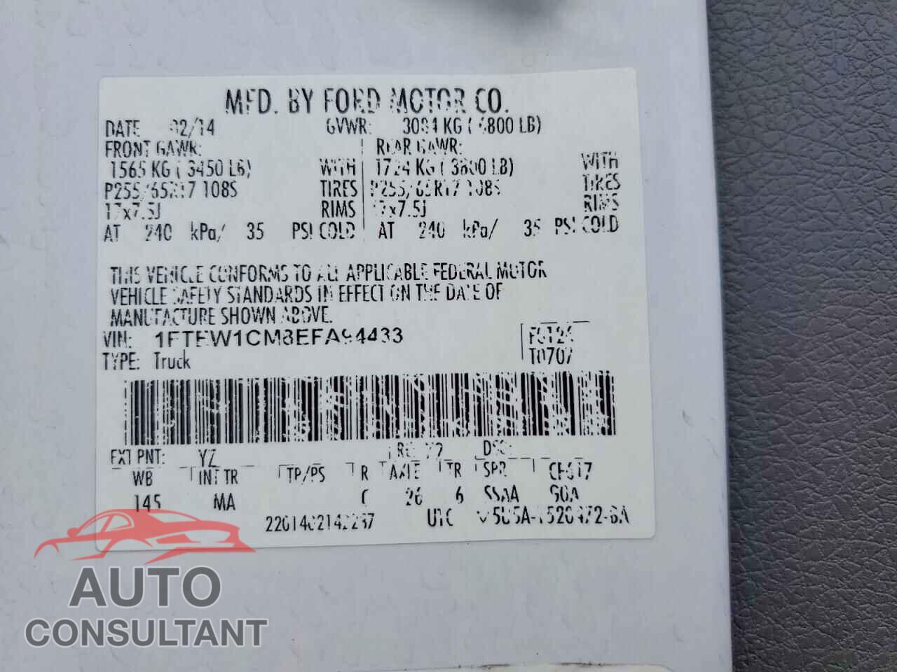 FORD F150 2014 - 1FTEW1CM8EFA94433