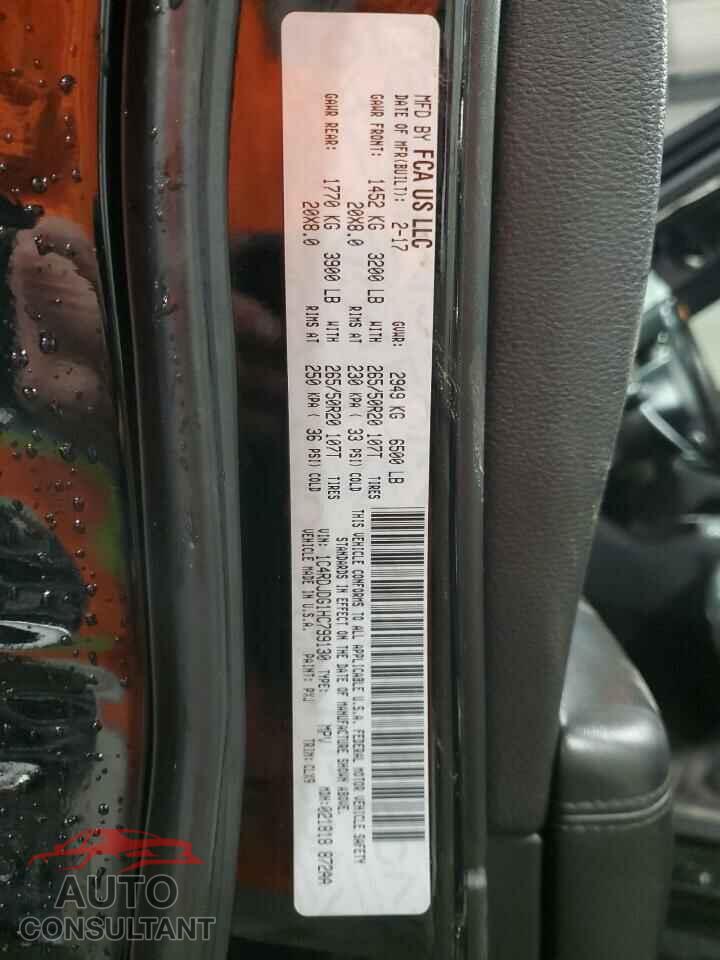 DODGE DURANGO 2017 - 1C4RDJDG1HC799130