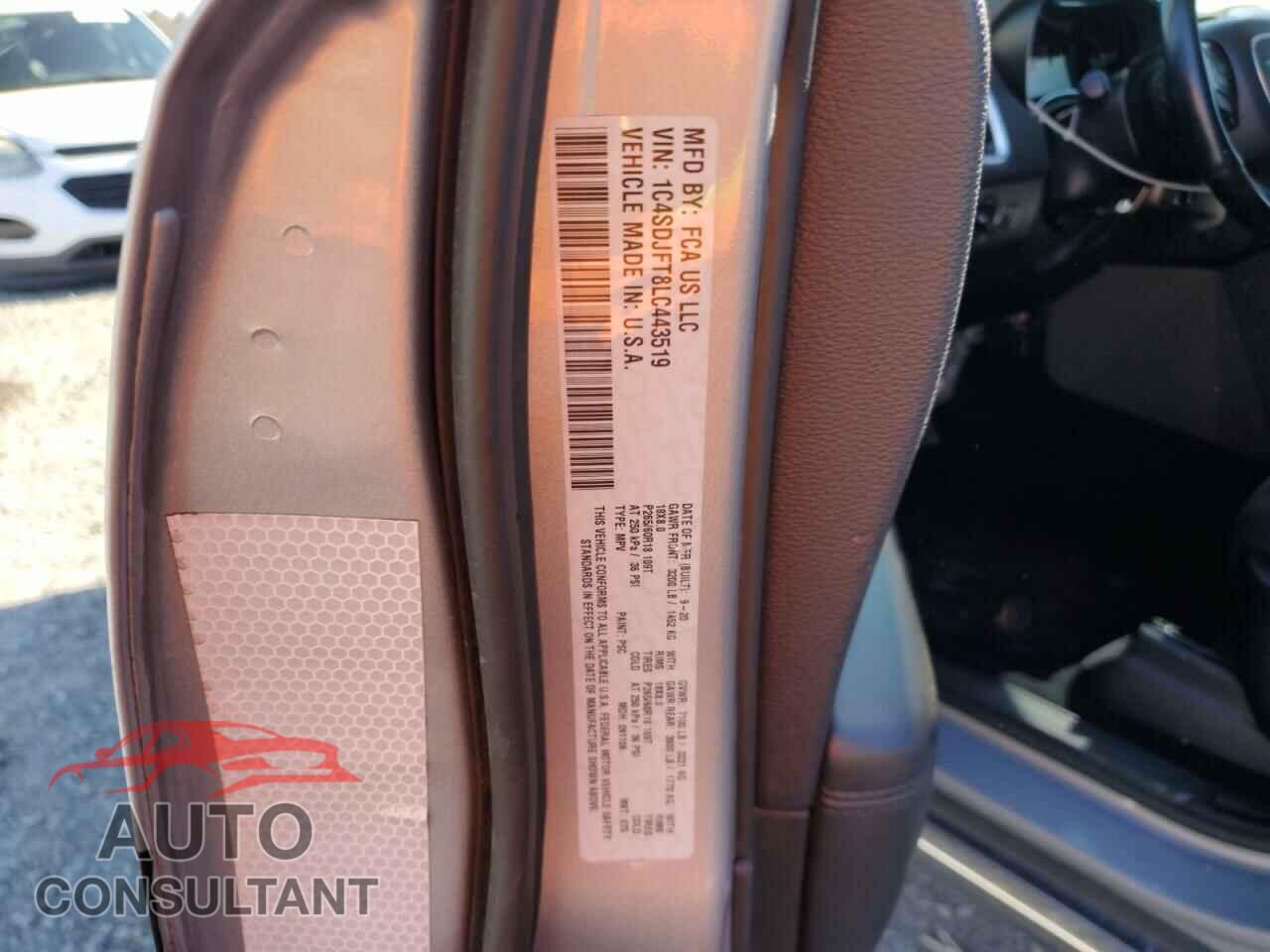 DODGE DURANGO 2020 - 1C4SDJFT8LC443519