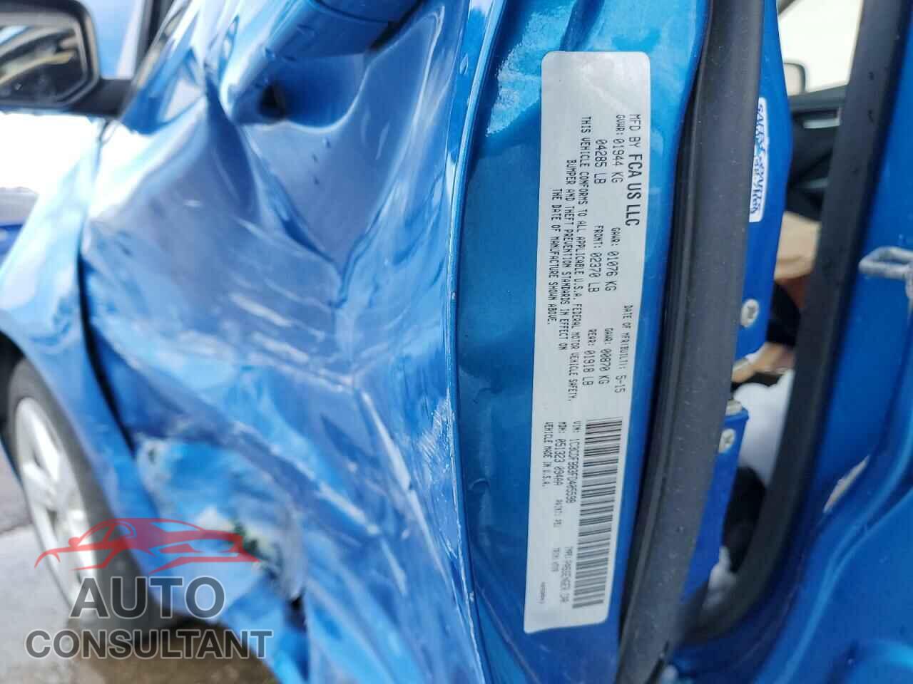 DODGE DART 2015 - 1C3CDFBB3FD405598