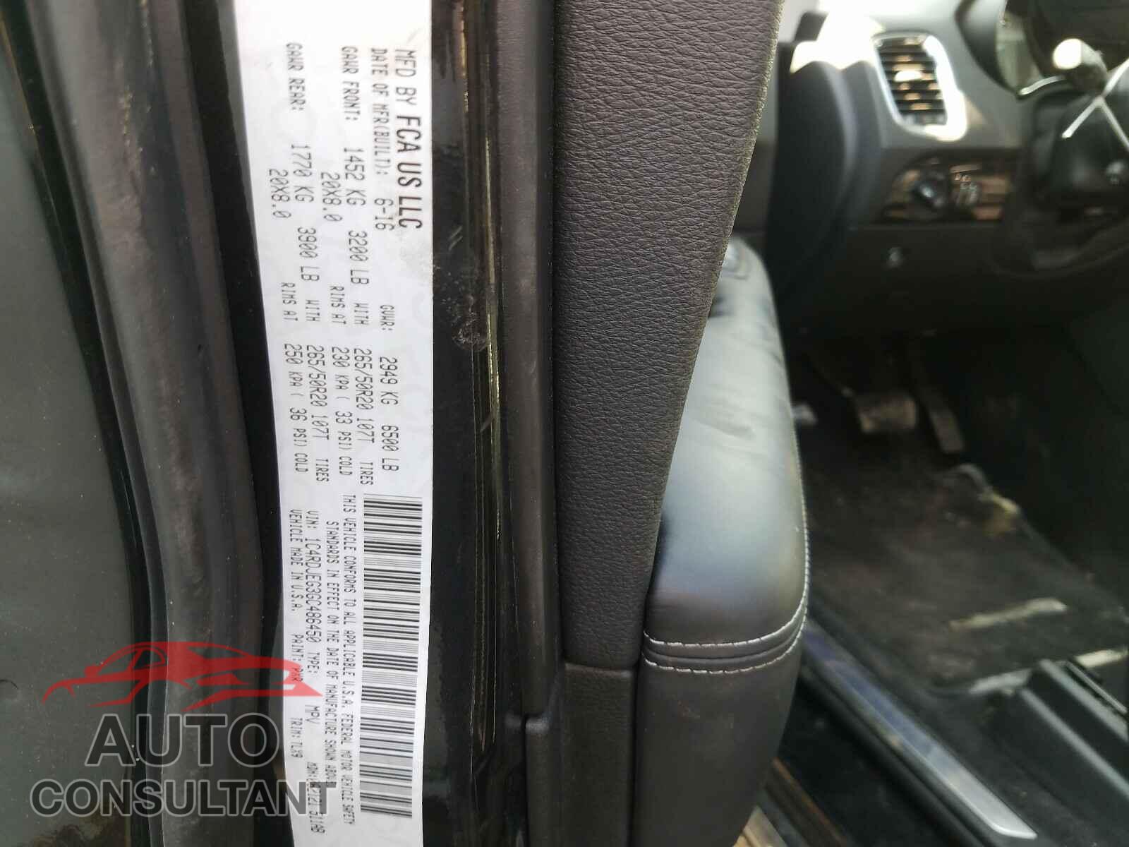 DODGE DURANGO 2016 - 1C4RDJEG3GC486450