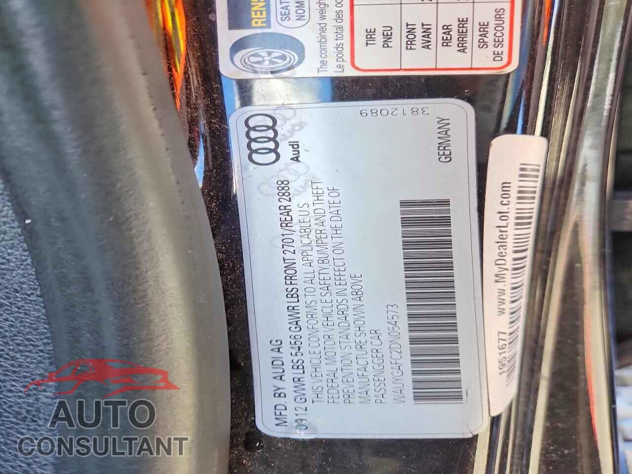 AUDI A7 2013 - WAUYGAFC2DN054573