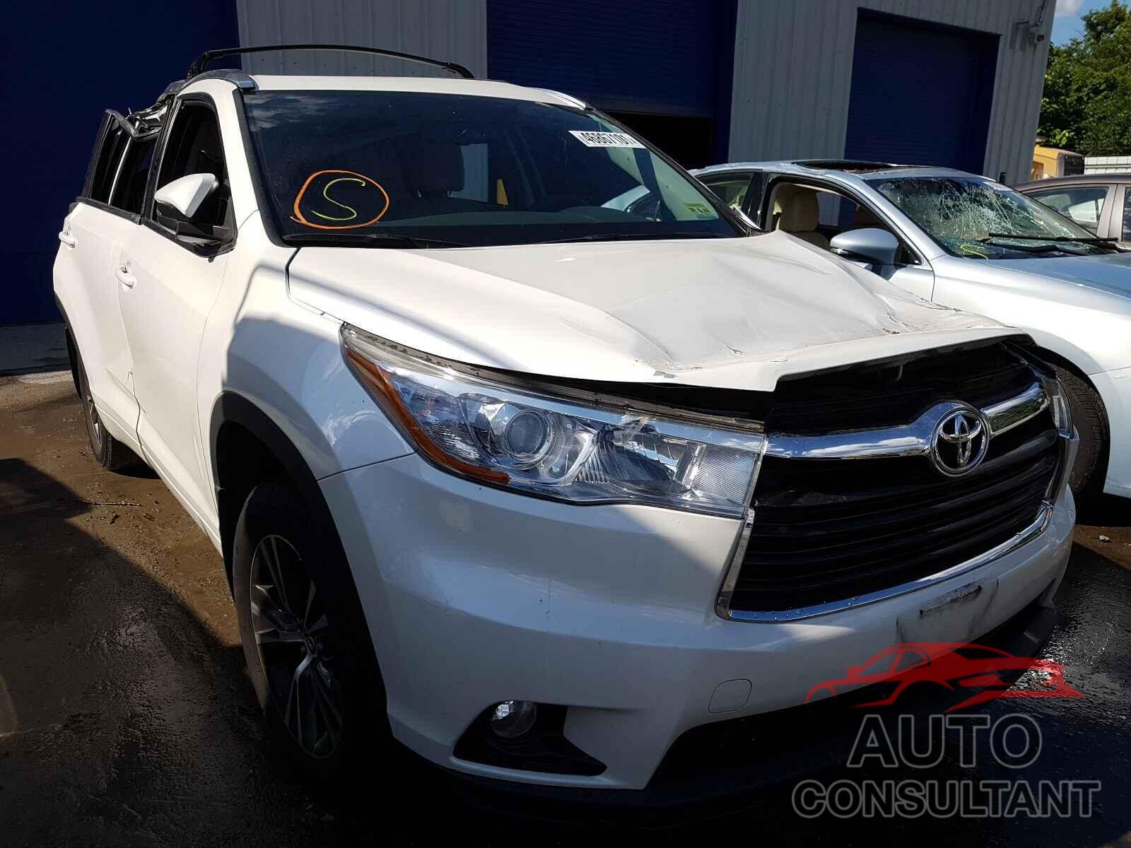 TOYOTA HIGHLANDER 2016 - 5TDJKRFH3GS294596