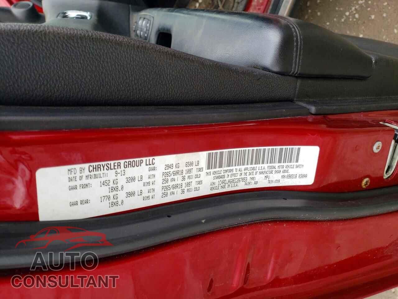 DODGE DURANGO 2014 - 1C4RDJAG0EC267853