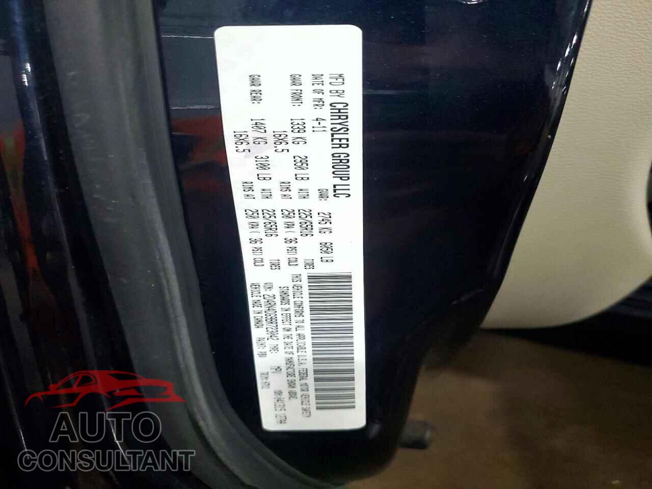 DODGE CARAVAN 2011 - 2D4RN4DG9BR723042