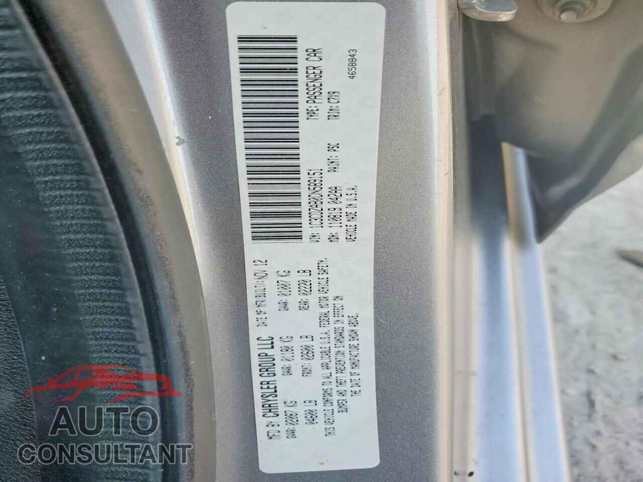 DODGE AVENGER 2013 - 1C3CDZAB0DN589151