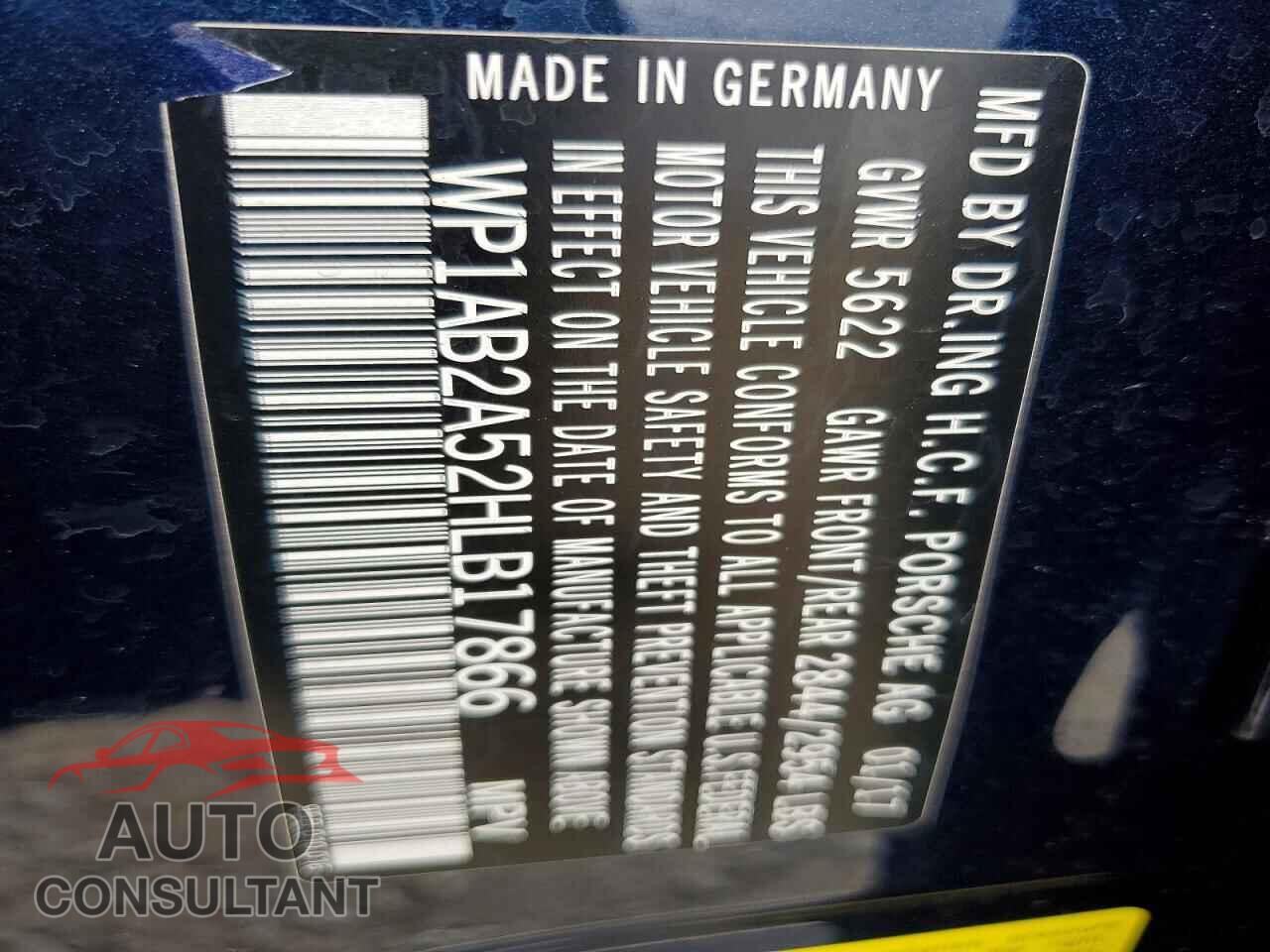 PORSCHE MACAN 2017 - WP1AB2A52HLB17866