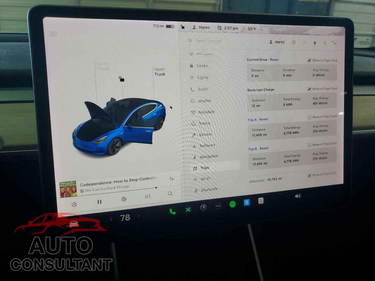 TESLA MODEL 3 2019 - 5YJ3E1EB5KF452772