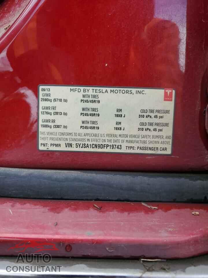 TESLA MODEL S 2013 - 5YJSA1CN9DFP19743