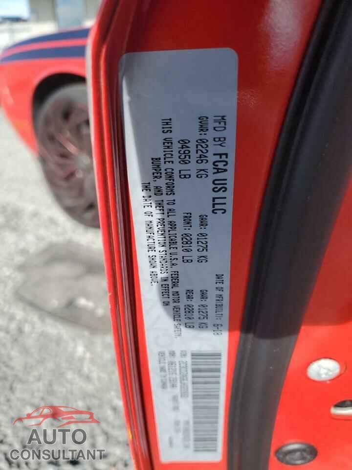 DODGE CHALLENGER 2018 - 2C3CDZAG6JH322032