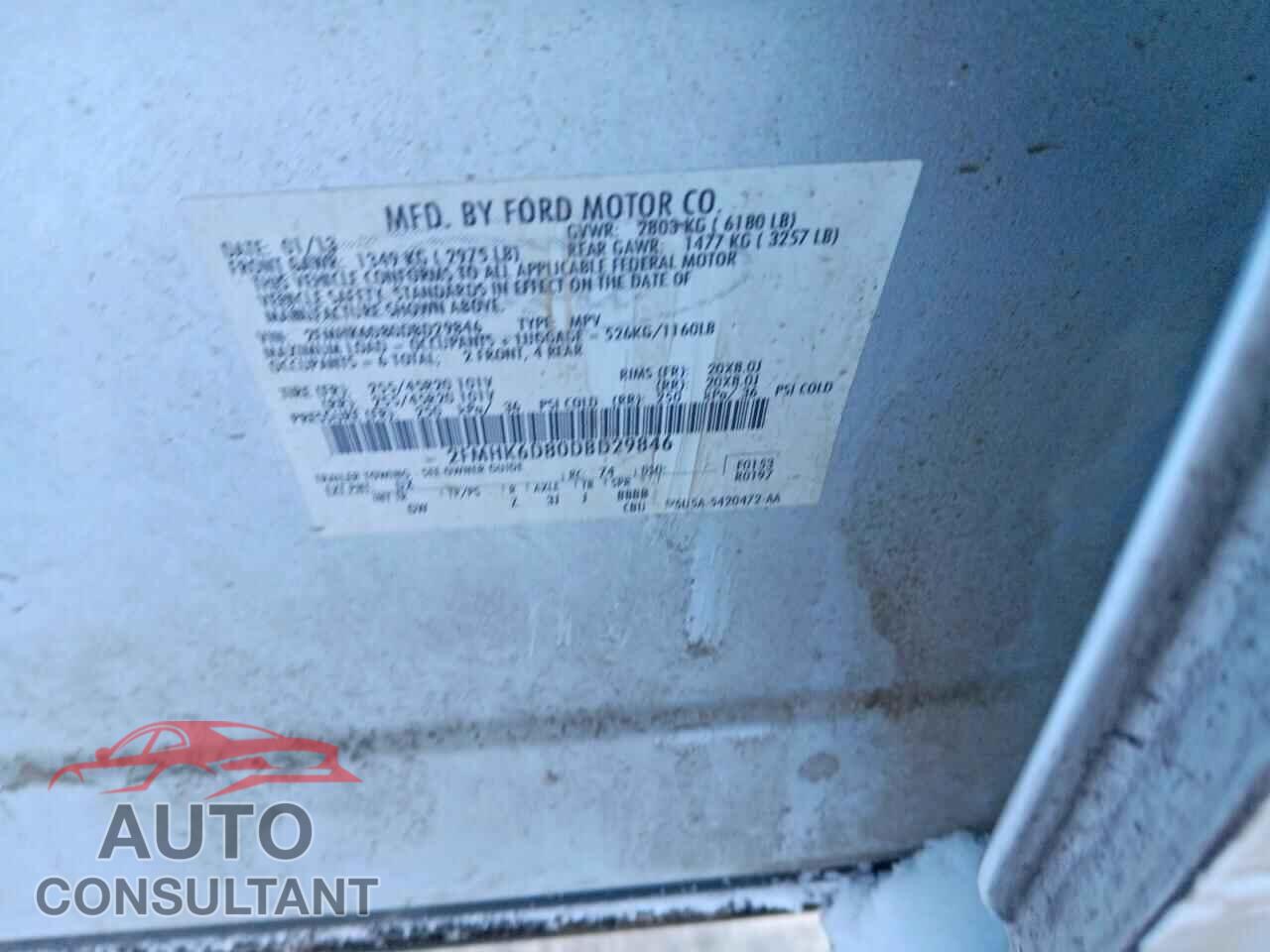 FORD FLEX 2013 - 2FMHK6D80DBD29846