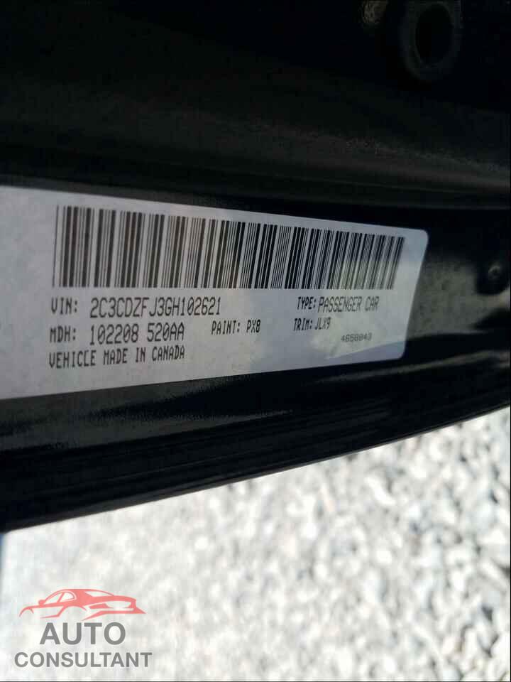 DODGE CHALLENGER 2016 - 2C3CDZFJ3GH102621