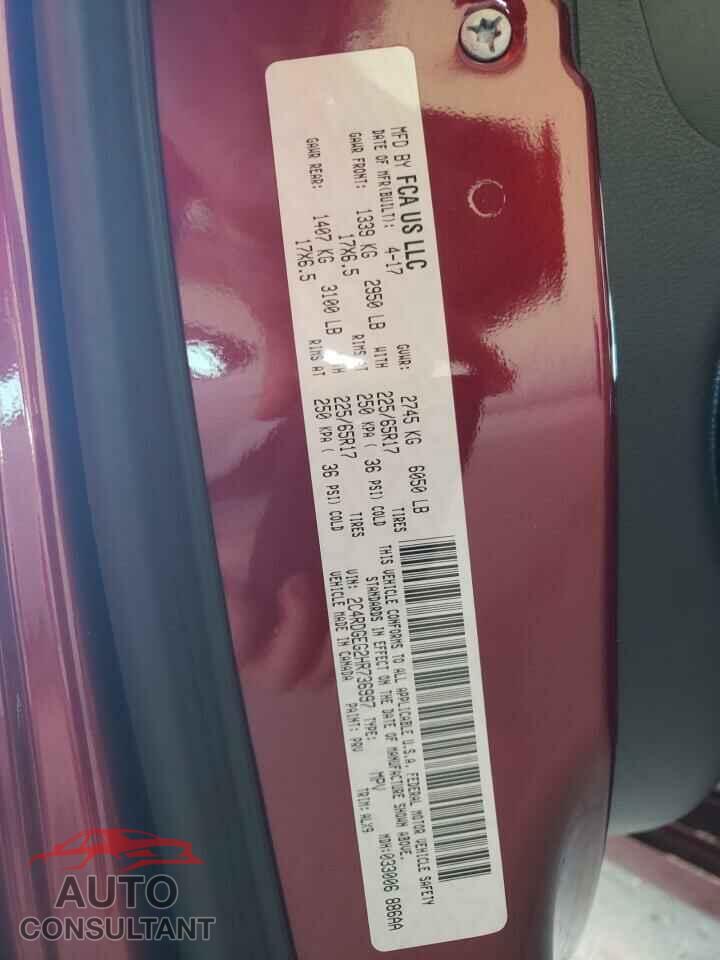 DODGE CARAVAN 2017 - 2C4RDGEG2HR736997
