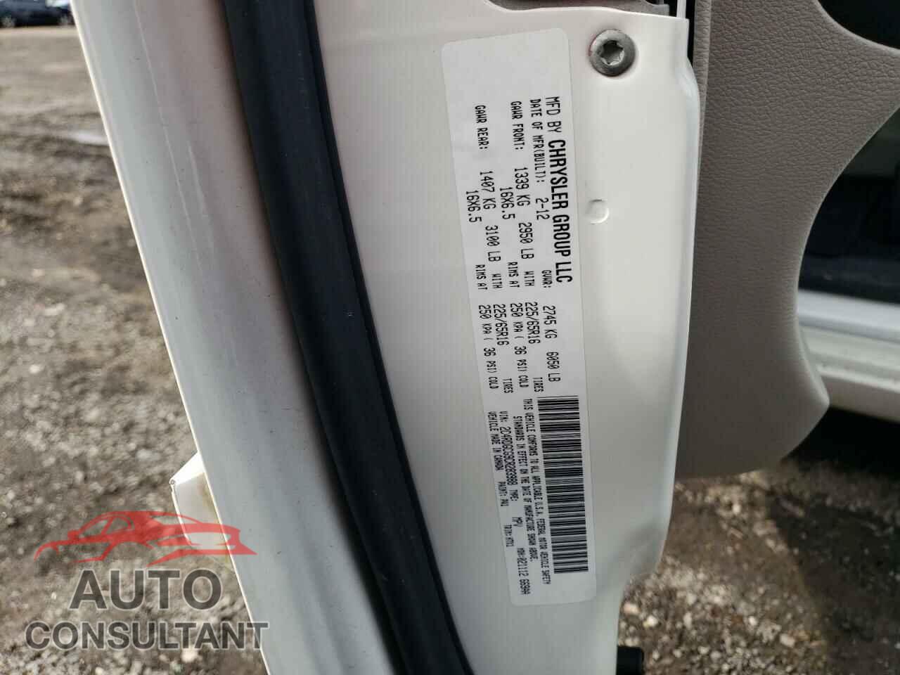 DODGE CARAVAN 2012 - 2C4RDGCG9CR283988