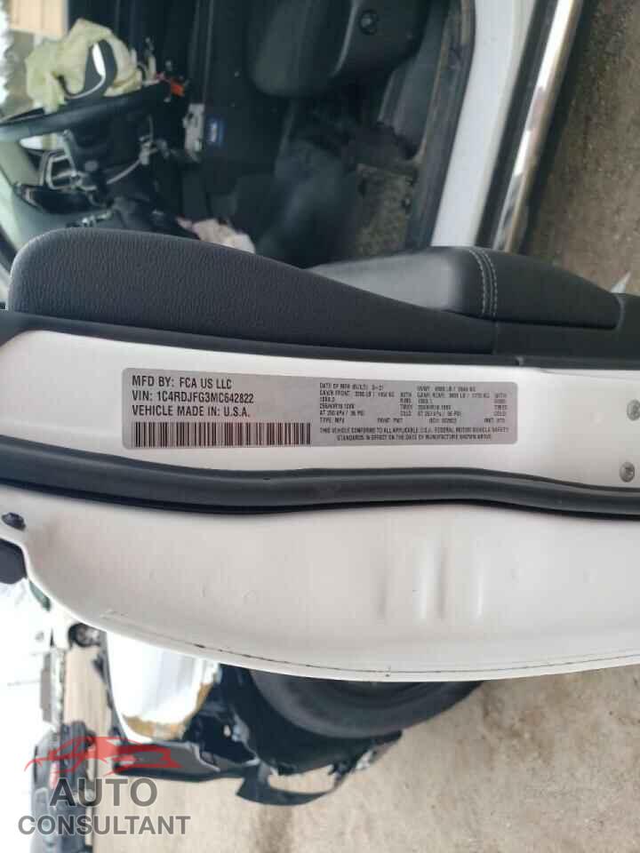 DODGE DURANGO 2021 - 1C4RDJFG3MC642822