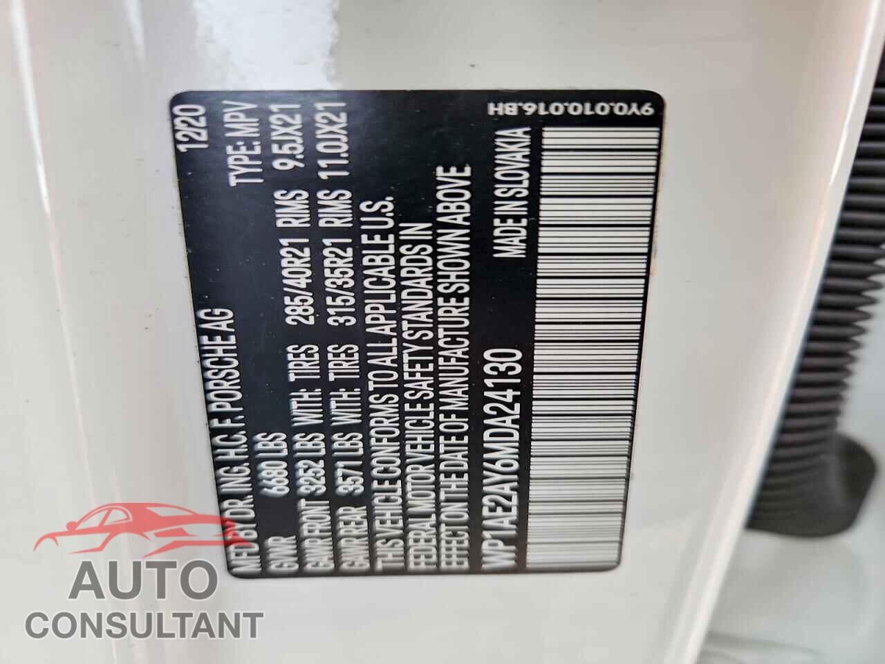 PORSCHE CAYENNE 2021 - WP1AE2AY6MDA24130