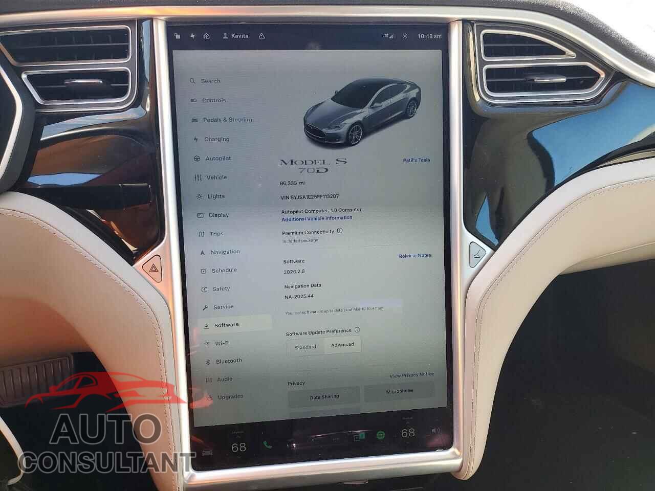 TESLA MODEL S 2015 - 5YJSA1E26FF113287