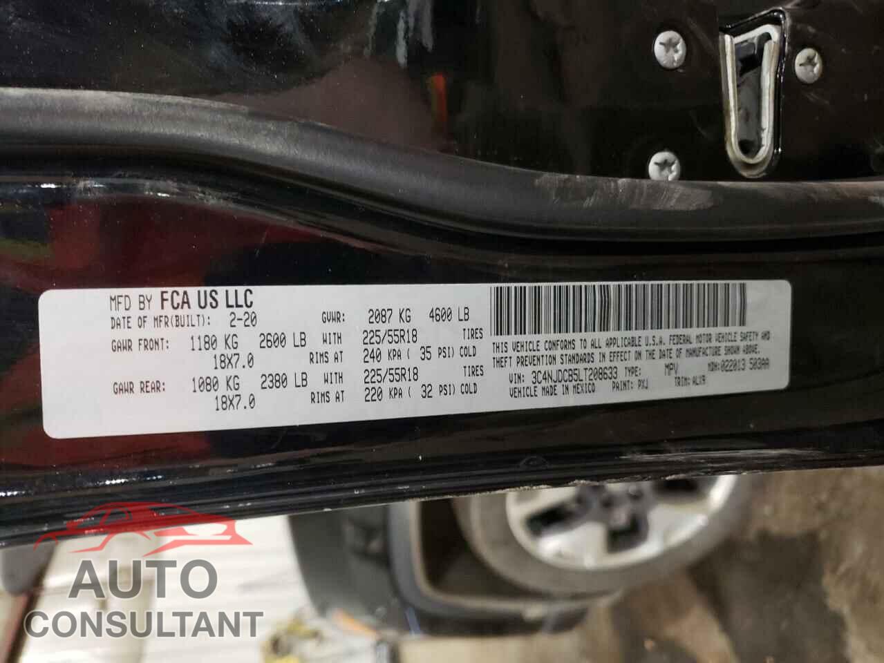 JEEP COMPASS 2020 - 3C4NJDCB5LT208633