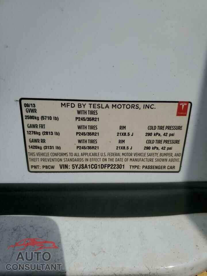 TESLA MODEL S 2013 - 5YJSA1CG1DFP22301