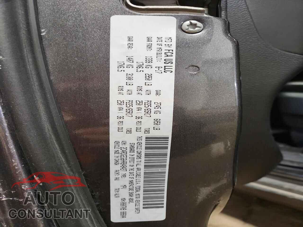 DODGE CARAVAN 2017 - 2C4RDGEG6HR848427