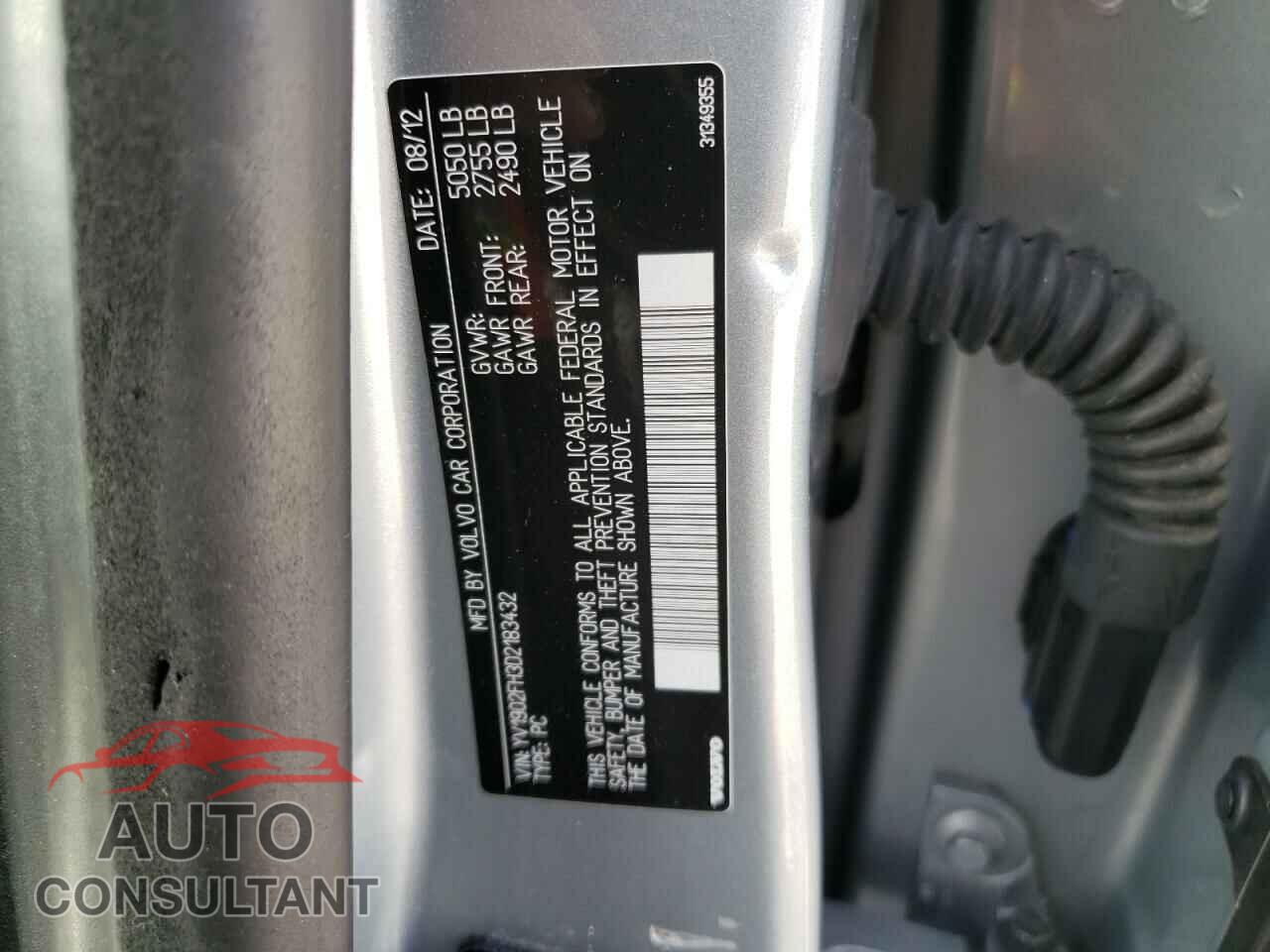 VOLVO S60 2013 - YV1902FH3D2183432