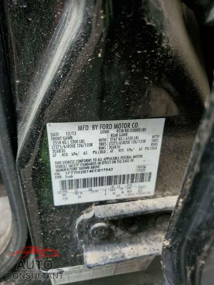 FORD F250 2014 - 1FT7W2BT4EEB17543