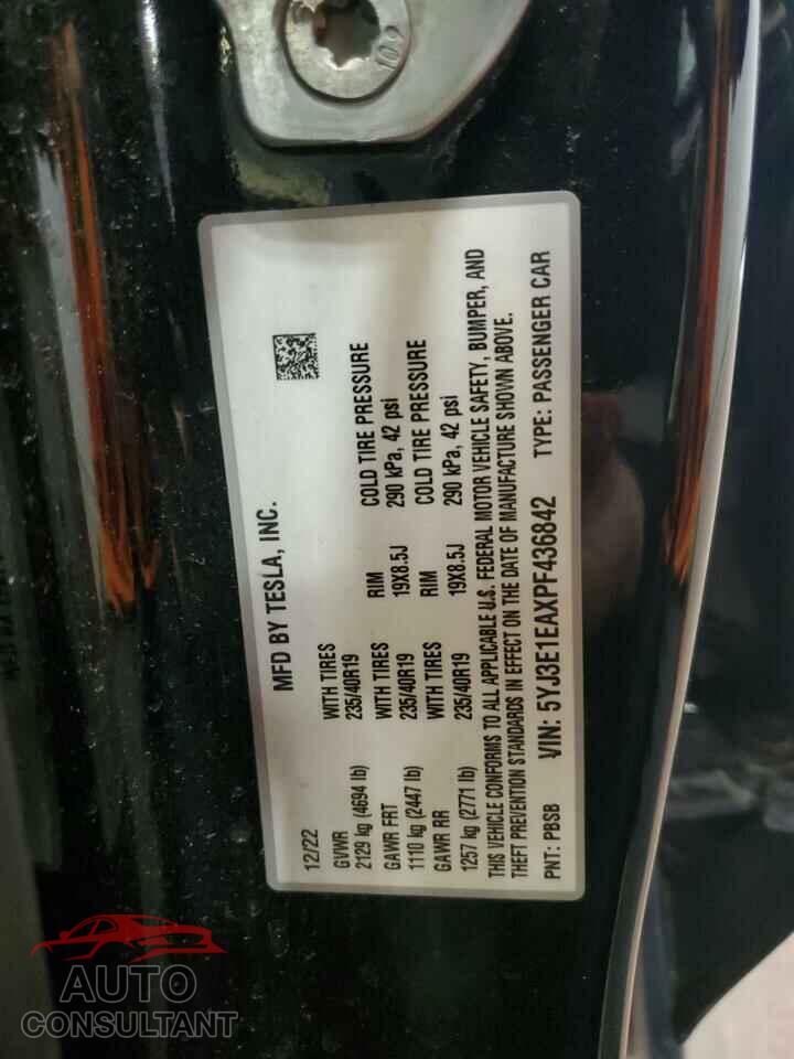 TESLA MODEL 3 2023 - 5YJ3E1EAXPF436842