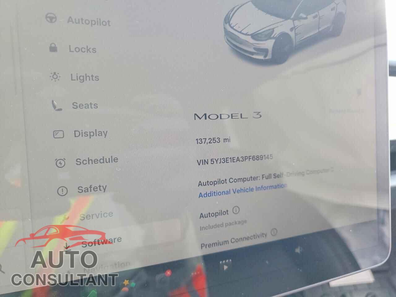 TESLA MODEL 3 2023 - 5YJ3E1EA3PF689145