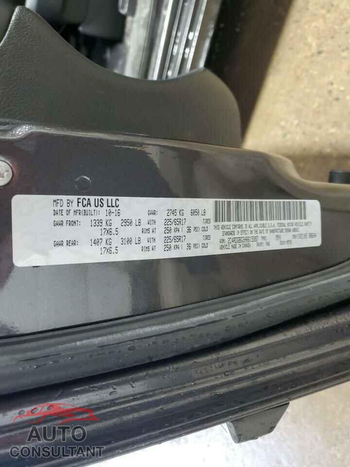 DODGE CARAVAN 2017 - 2C4RDGBG3HR615397