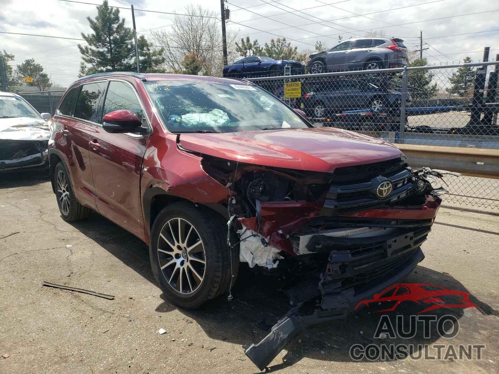 TOYOTA HIGHLANDER 2017 - 5TDJZRFHXHS362468