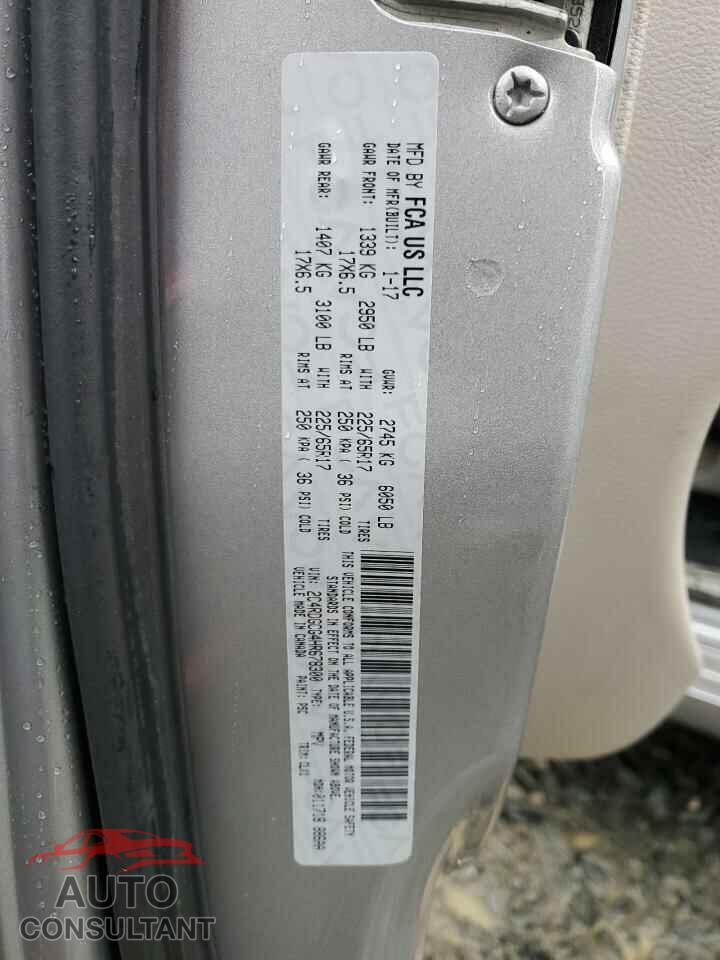 DODGE CARAVAN 2017 - 2C4RDGCG4HR678300