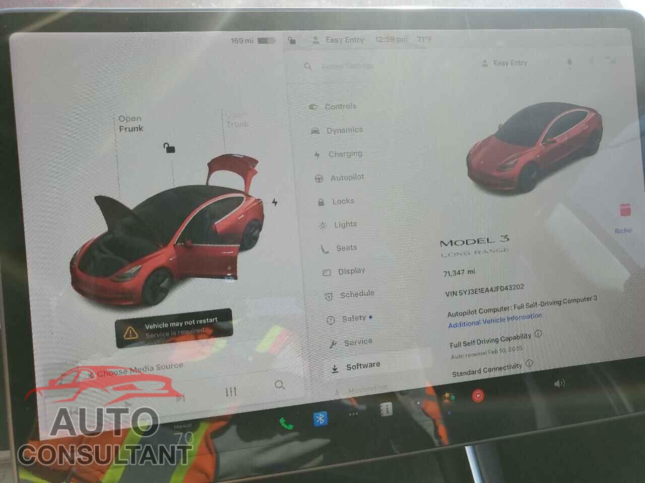 TESLA MODEL 3 2018 - 5YJ3E1EA4JF043202