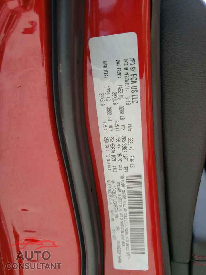 DODGE DURANGO 2018 - 1C4SDJCT1JC486584