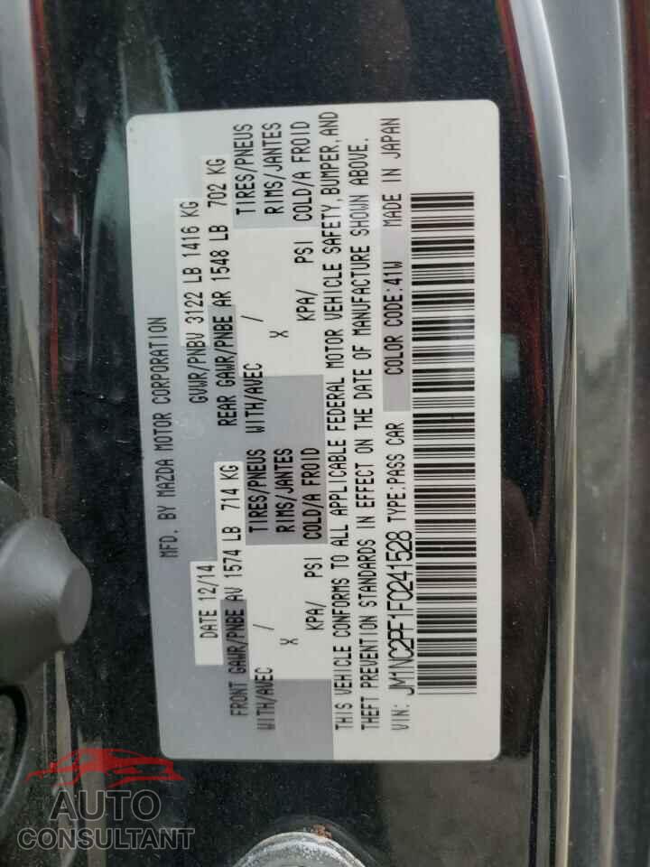 MAZDA MX5 2015 - JM1NC2PF1F0241528