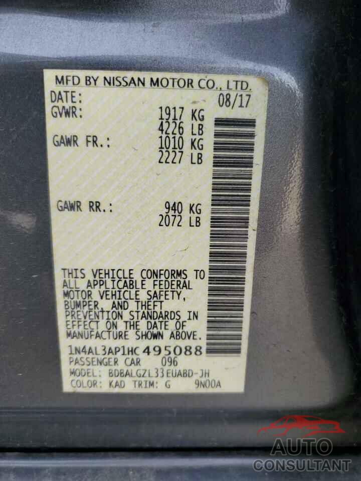 NISSAN ALTIMA 2017 - 1N4AL3AP1HC495088