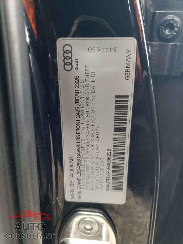 AUDI A3 2017 - WAUTPBFF5HA036222