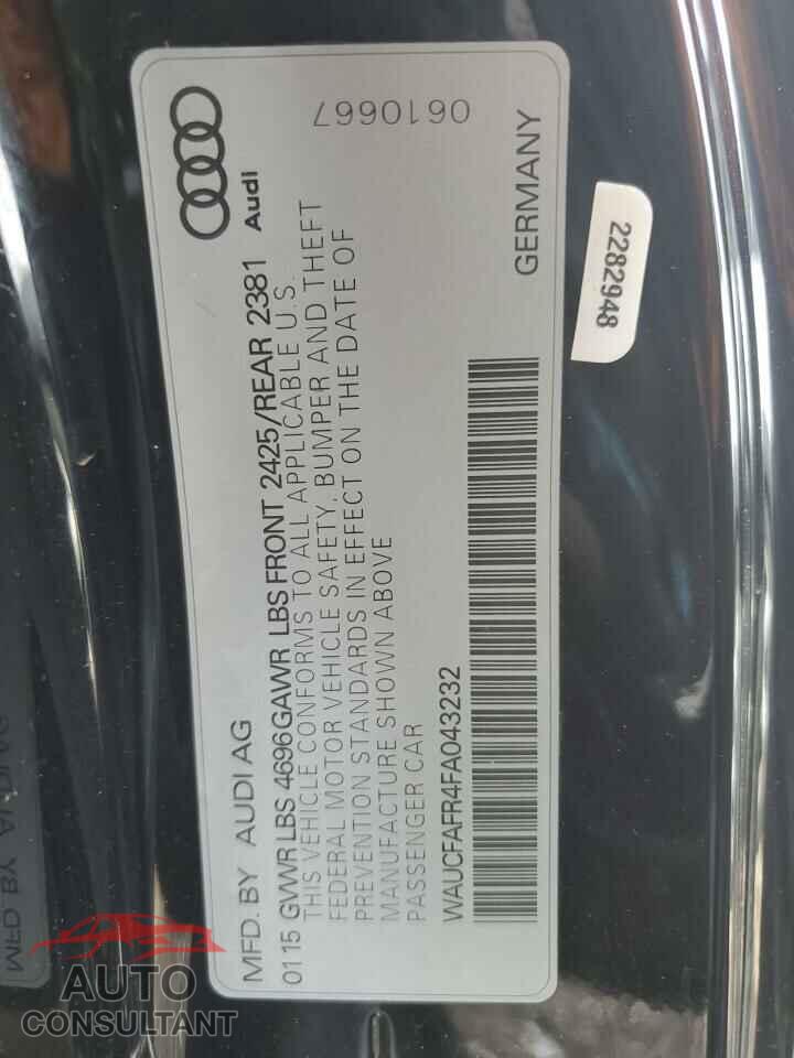 AUDI A5 2015 - WAUCFAFR4FA043232