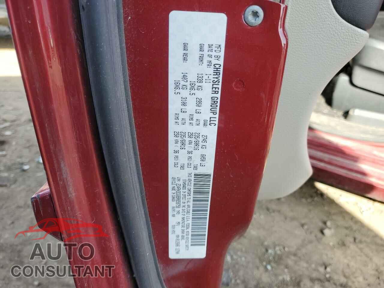DODGE CARAVAN 2011 - 2D4RN3DG8BR658758