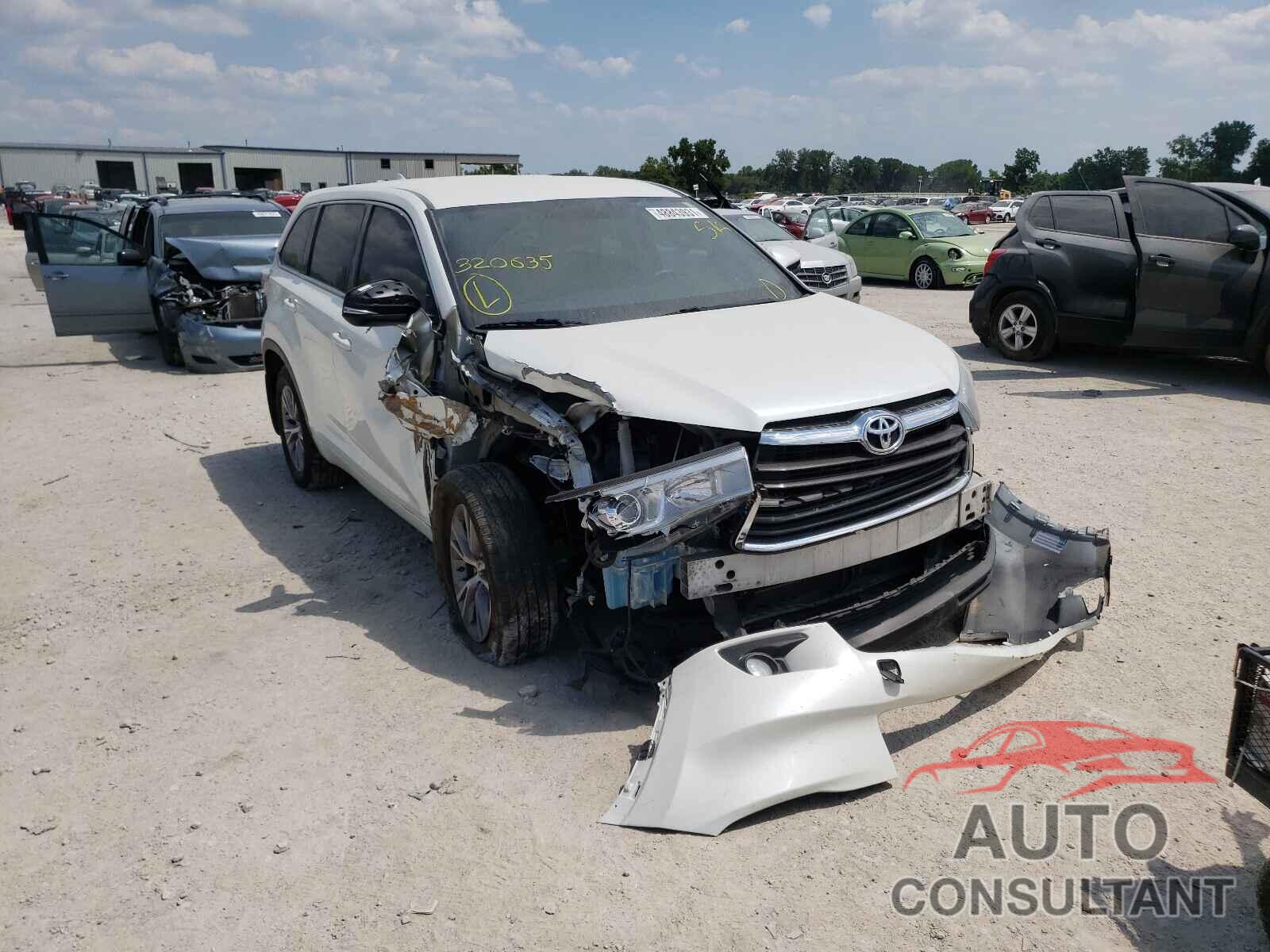 TOYOTA HIGHLANDER 2016 - 5TDBKRFH3GS320635